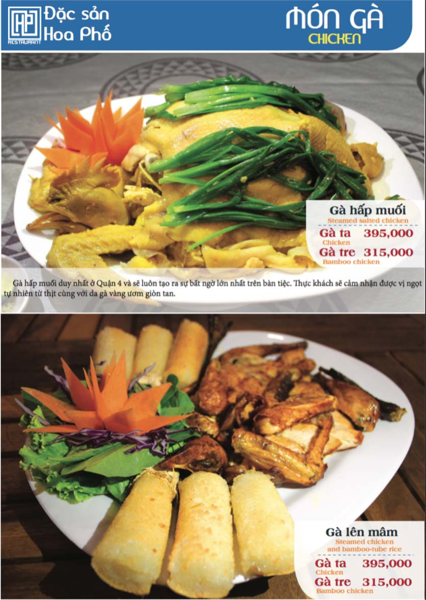 Menu Hoa Phố Quán - Bến Vân Đồn 4 