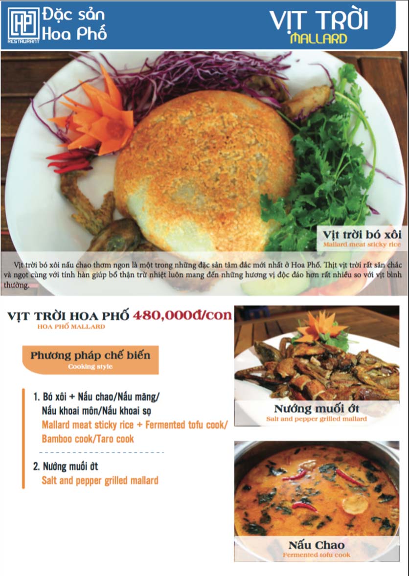 Menu Hoa Phố Quán - Bến Vân Đồn 5 