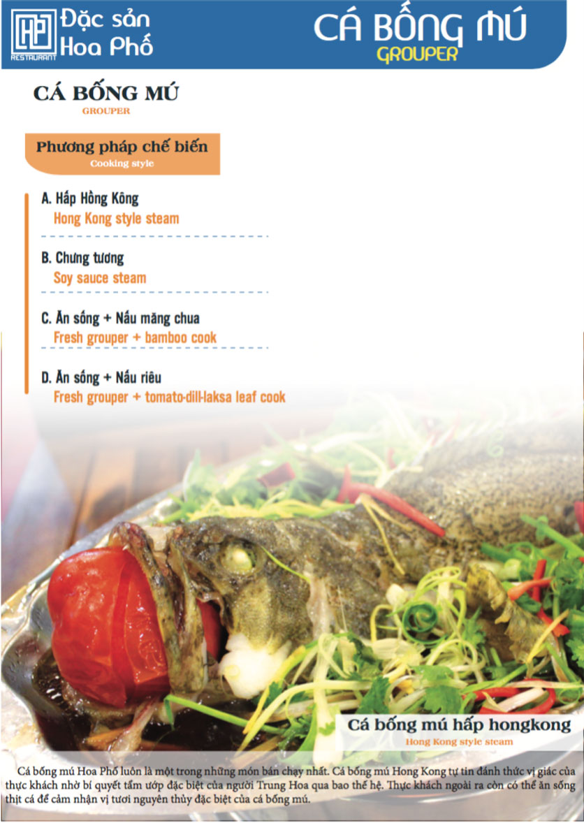 Menu Hoa Phố Quán - Bến Vân Đồn 7 