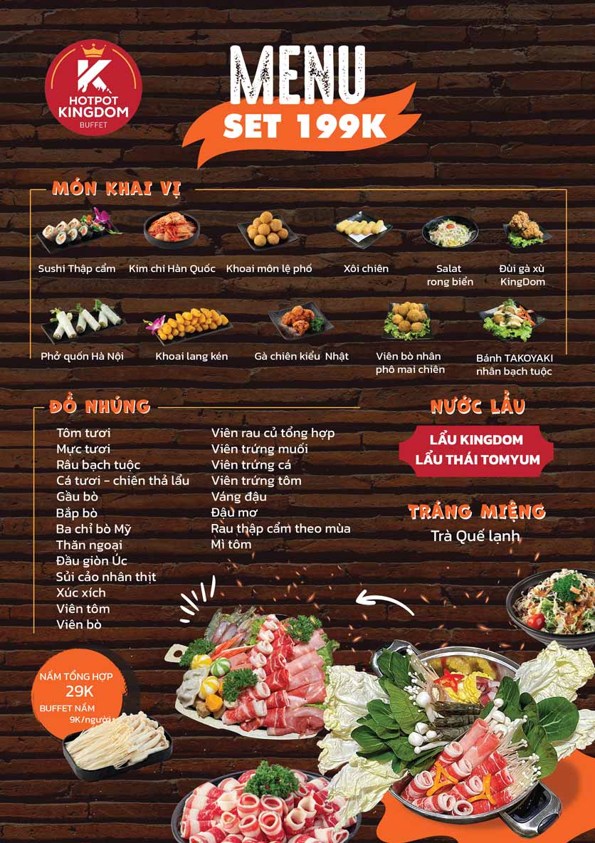 Menu Hotpot Kingdom - Trần Quốc Hoàn 3 