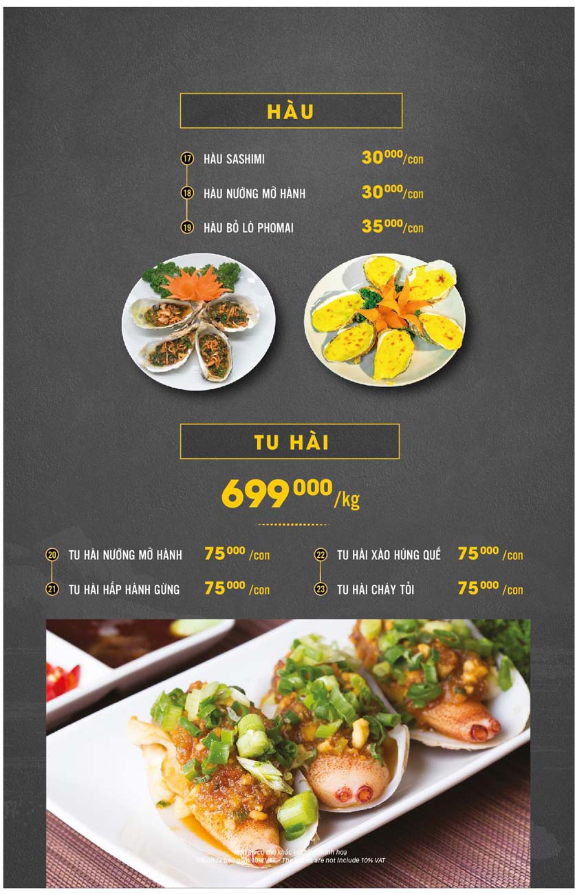 Menu Hải Sản Cua Bay - Đỗ Quang   14 