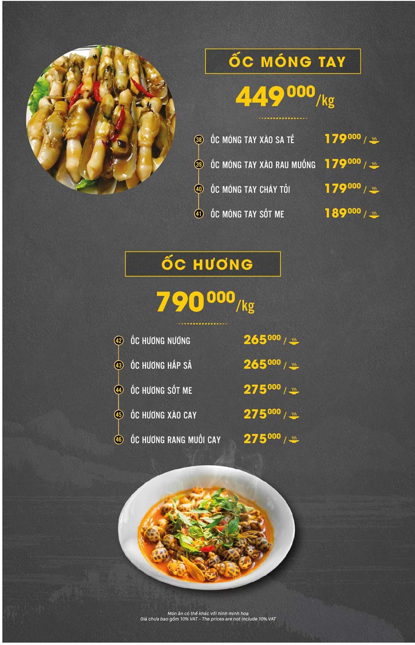Menu Hải Sản Cua Bay - Đỗ Quang   16 