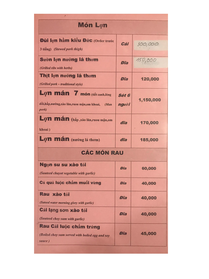 Menu Hương Việt - Đỗ Đức Dục   8 
