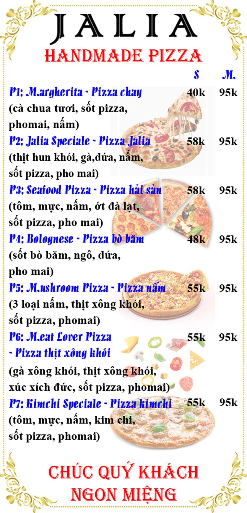 Menu Jalia - Vũ Ngọc Phan 3