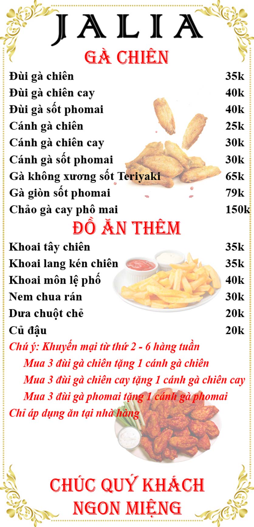 Menu Jalia - Vũ Ngọc Phan 7