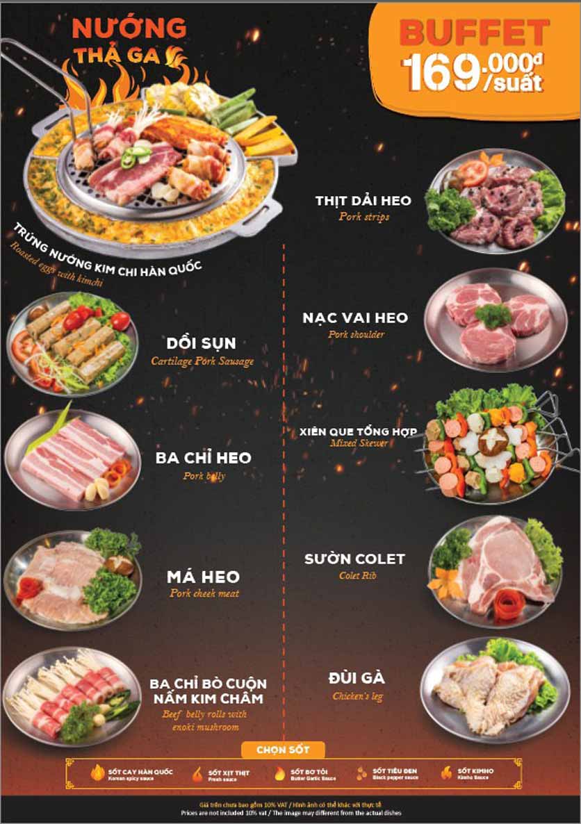 Menu KIMHO BBQ - Buffet Nướng & Lẩu – Tô Hiệu 3 