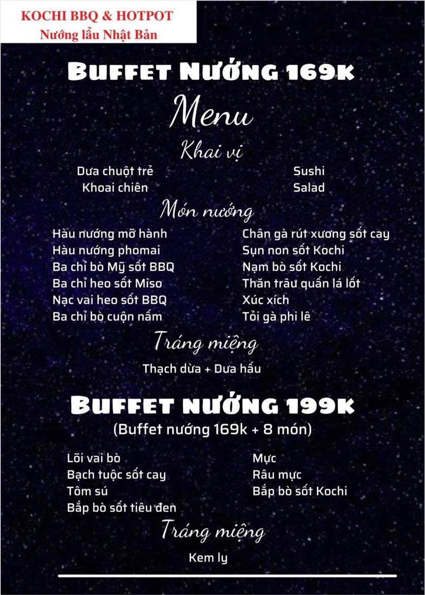 Menu Kochi BBQ - Tạ Quang Bửu 1 