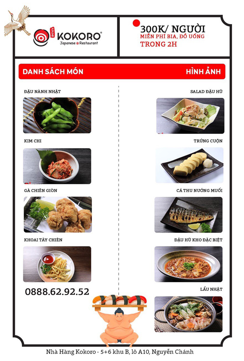 Menu Kokoro - Nguyễn Chánh 2