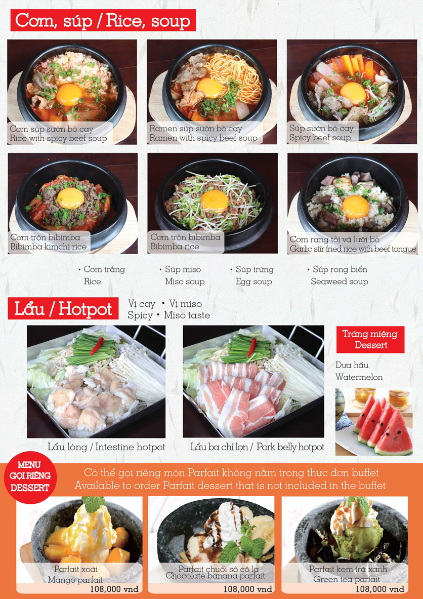 Menu Kozakura - Kim Mã 4