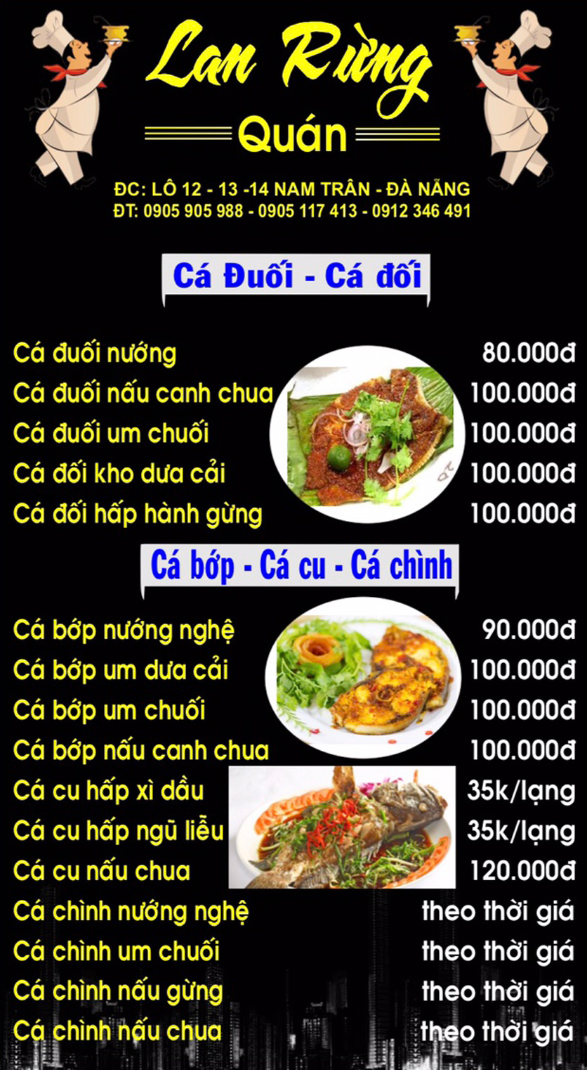 Menu Lan Rừng – Đường Nam Trân 4