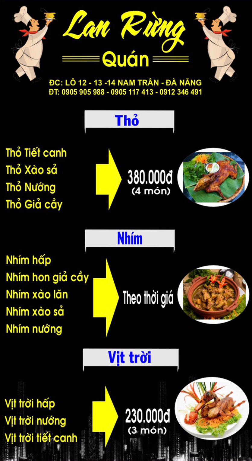 Menu Lan Rừng – Đường Nam Trân 5