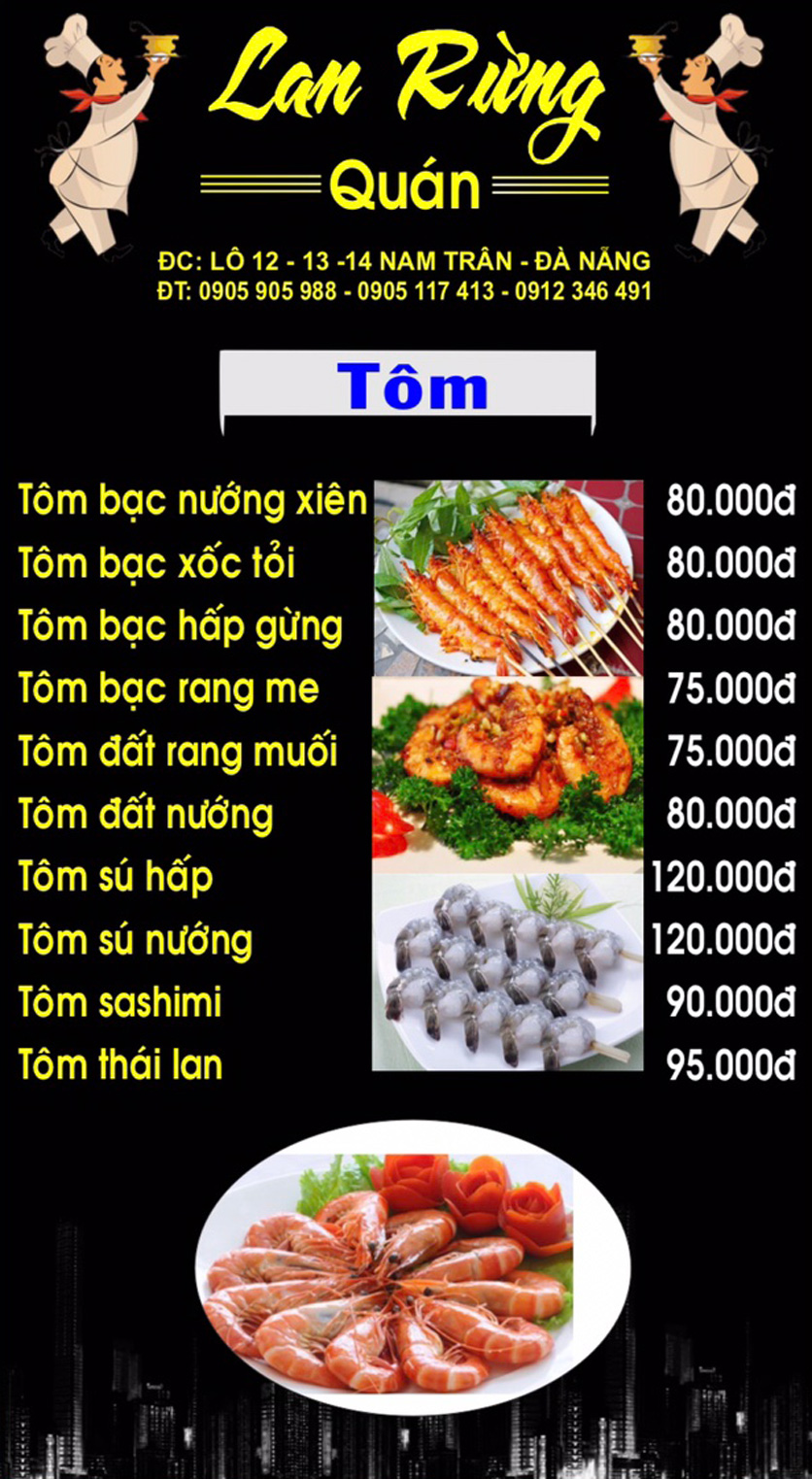 Menu Lan Rừng – Đường Nam Trân 6