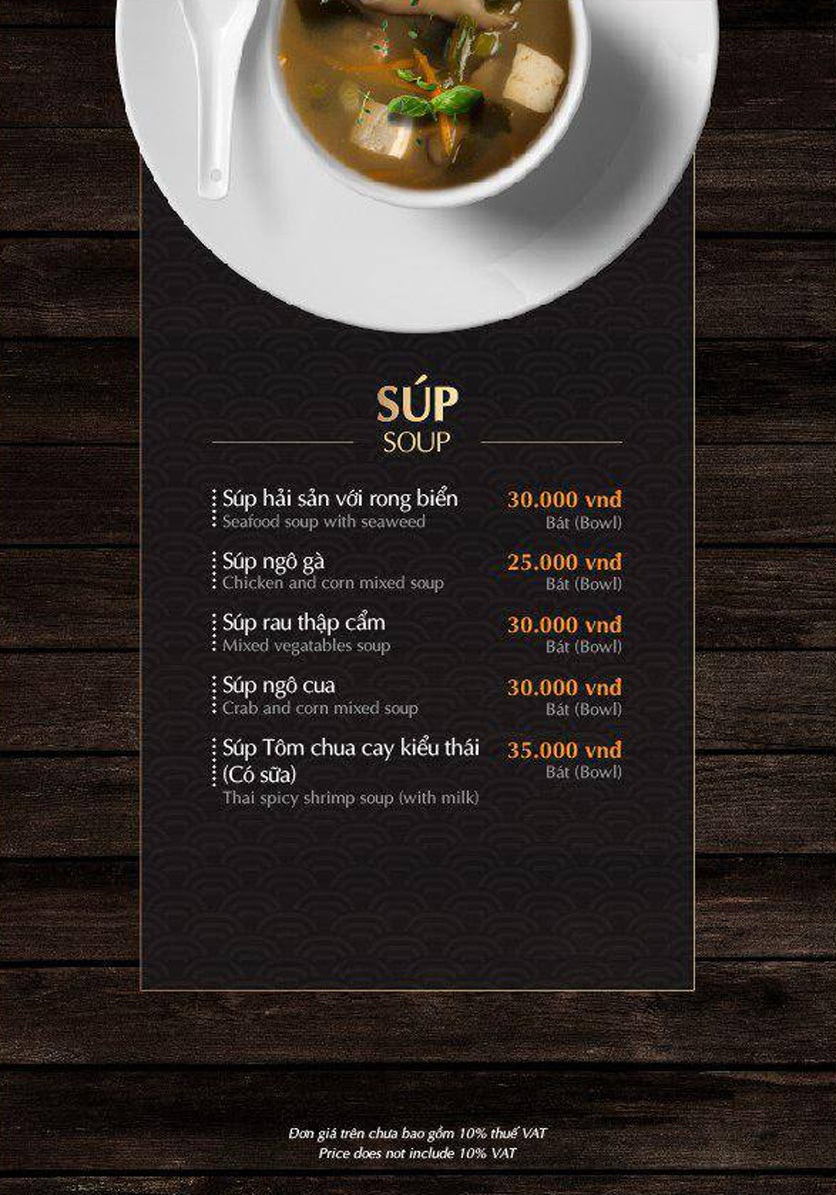Menu Lão Gia Quán - Xuân La 2