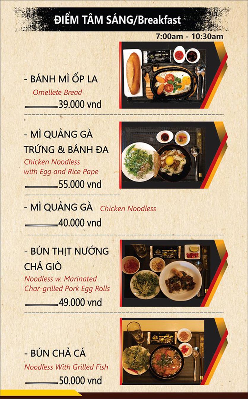 Menu Las Vegas 212 – Khu du thuyền DHC - Marina 2
