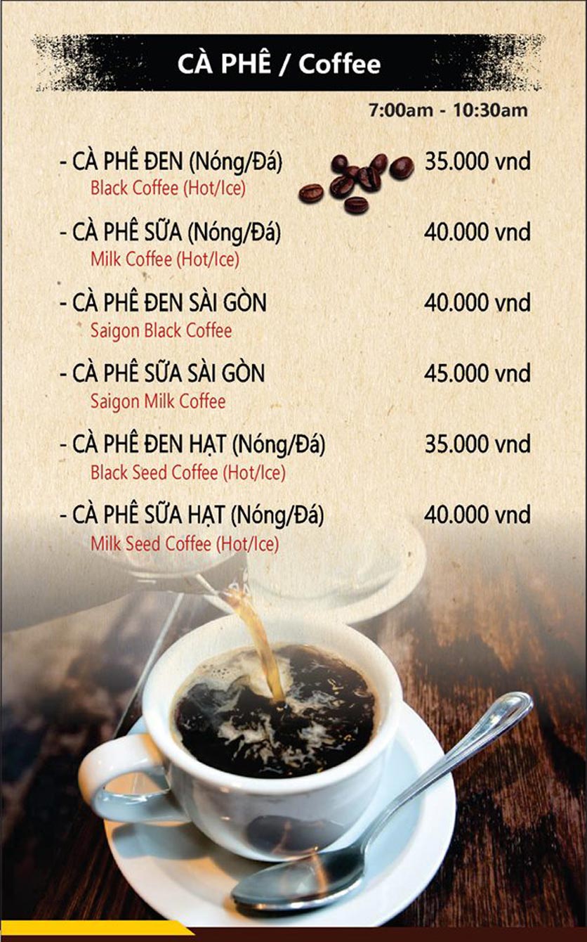 Menu Las Vegas 212 – Khu du thuyền DHC - Marina 3