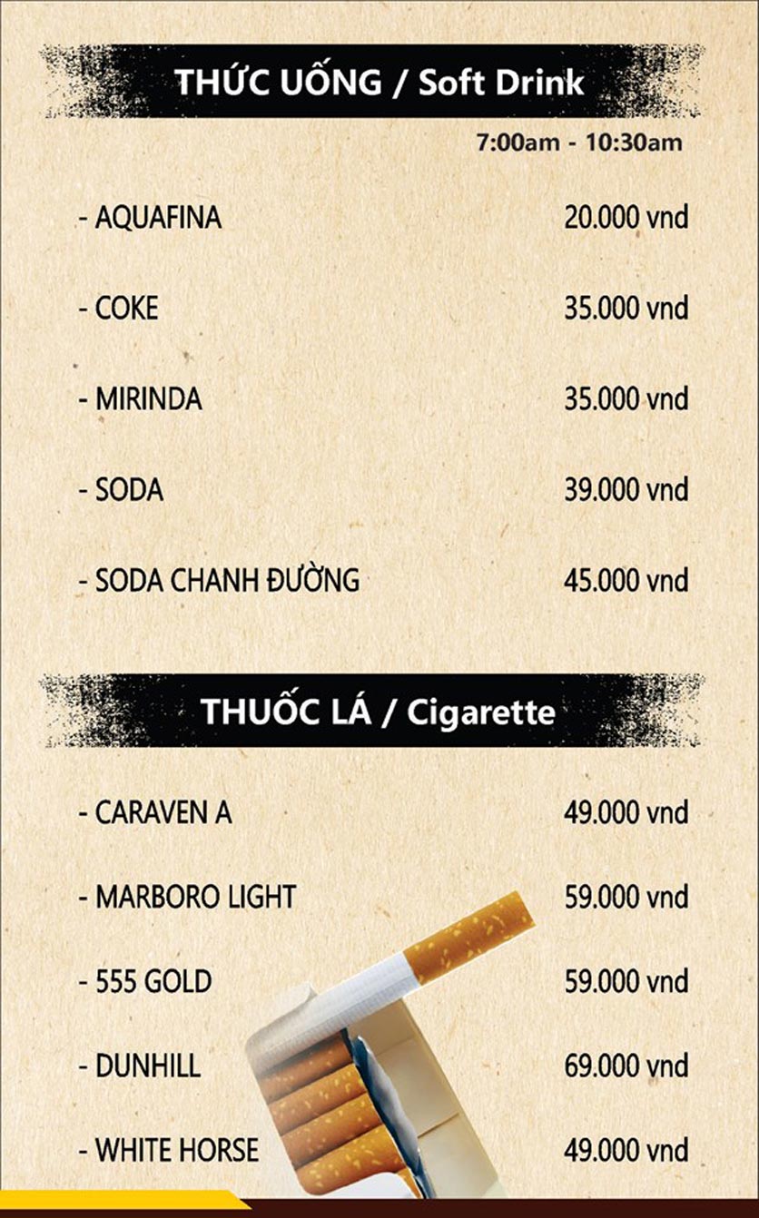 Menu Las Vegas 212 – Khu du thuyền DHC - Marina 7