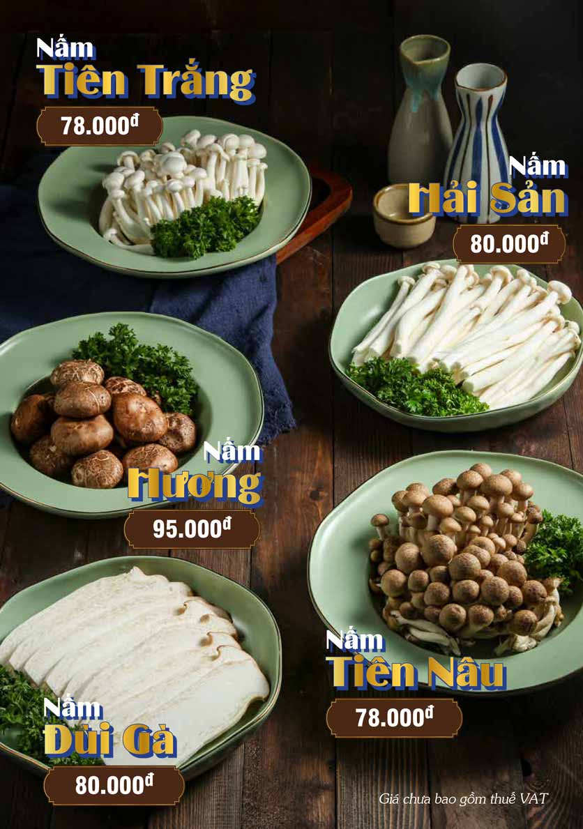 Menu Lẩu Nấm Kinoko - Nguyễn Chánh 21 