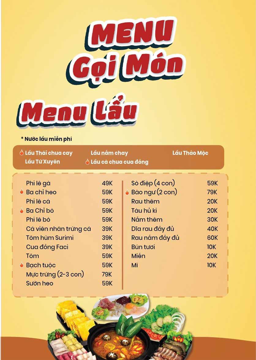 Menu Lẩu Nướng Mini Candy - Nguyễn Văn Đậu 1 