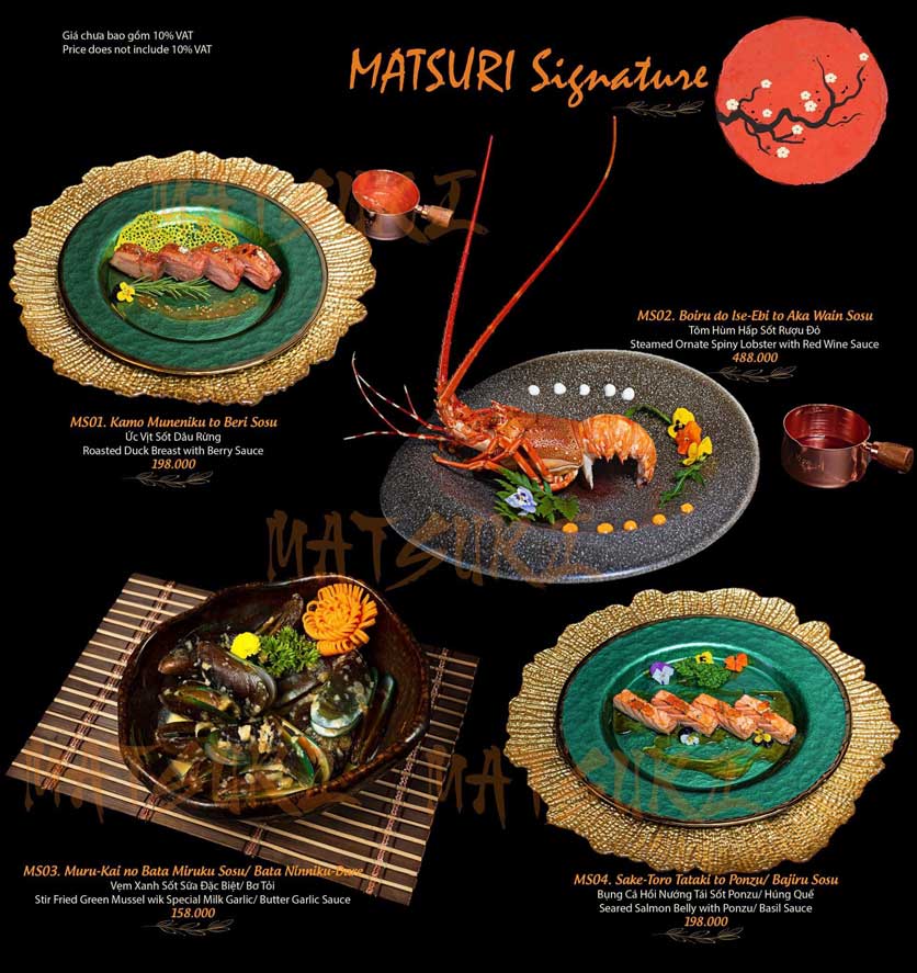 Menu MATSURI - Japanese Restaurant - Xuân Thủy 1 