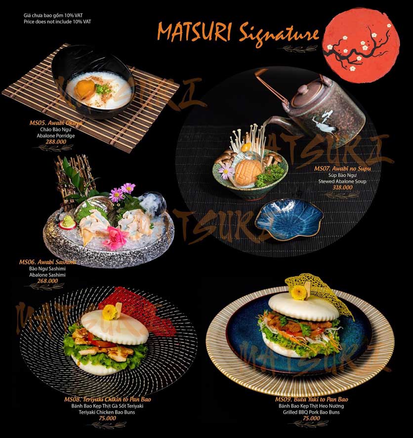 Menu MATSURI - Japanese Restaurant - Xuân Thủy 2 