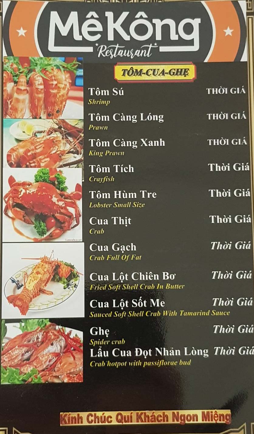 Menu Mekong Restaurant - Phan Văn Trị 3
