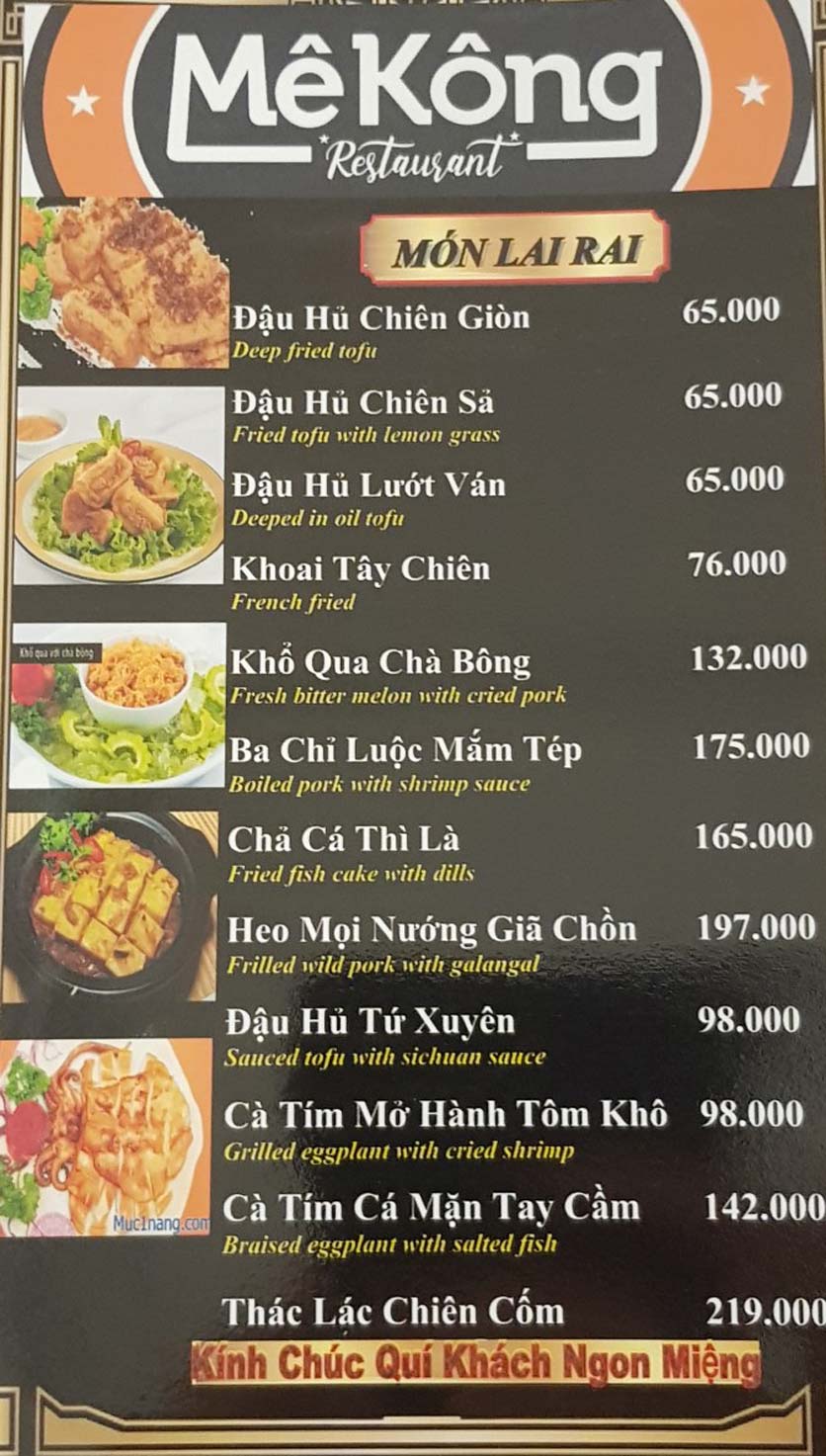 Menu Mekong Restaurant - Phan Văn Trị 4