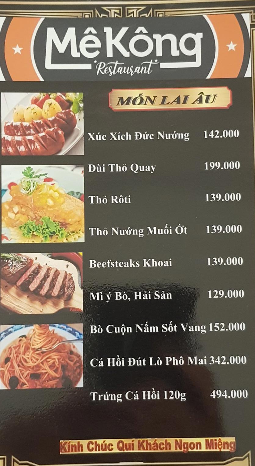 Menu Mekong Restaurant - Phan Văn Trị 5