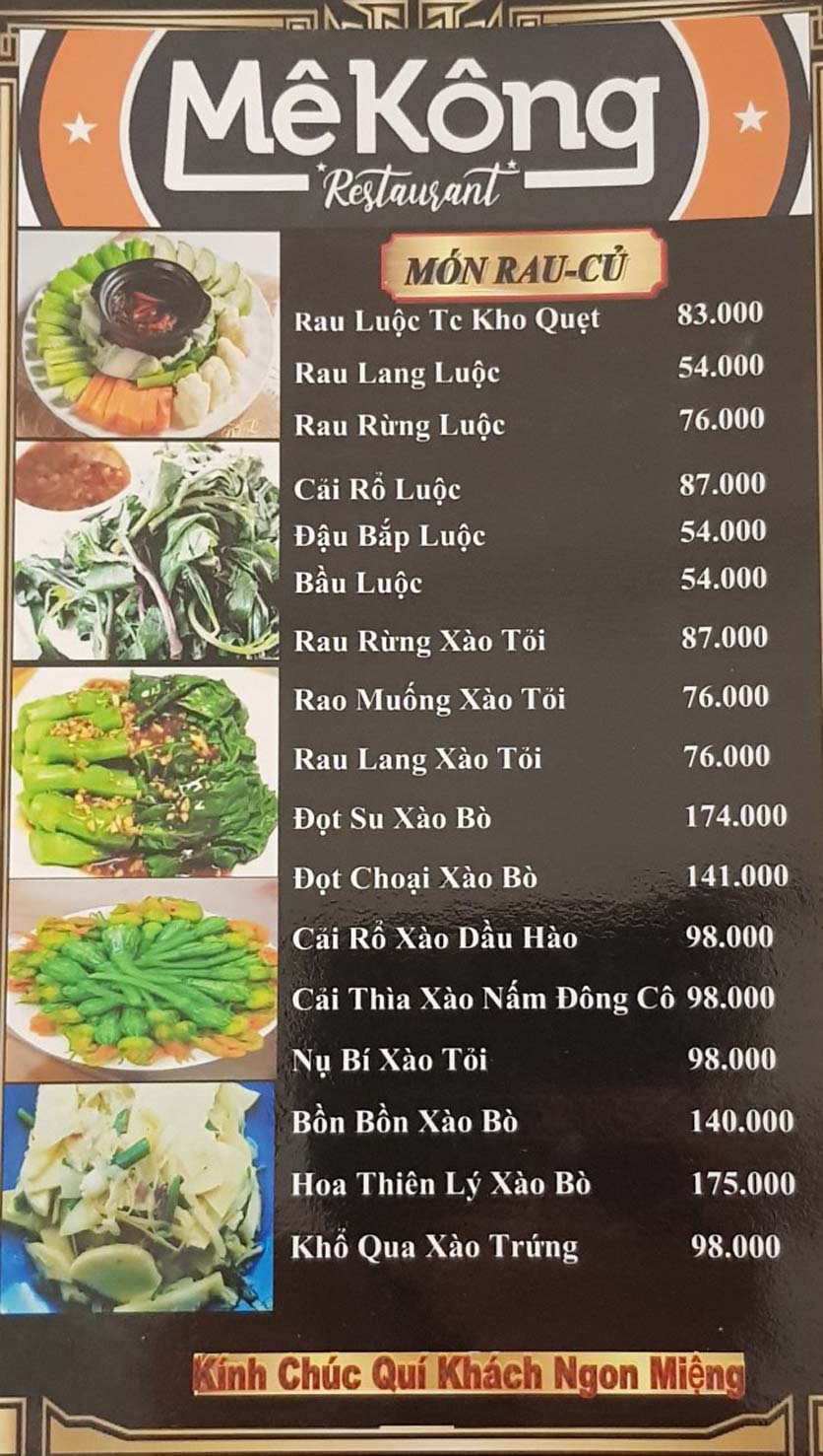 Menu Mekong Restaurant - Phan Văn Trị 6