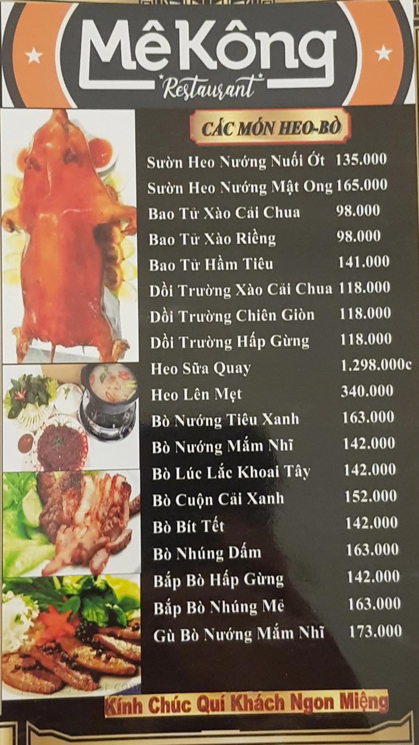 Menu Mekong Restaurant - Phan Văn Trị 7