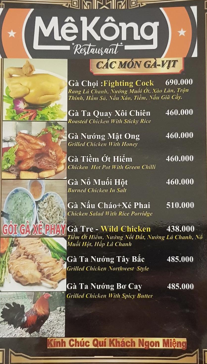 Menu Mekong Restaurant - Phan Văn Trị 9