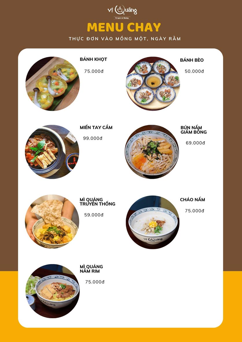 Menu Vị Quảng – Trần Hưng Đạo 2 