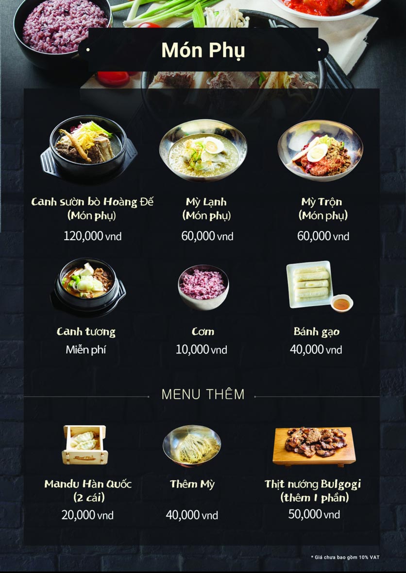 Menu Meat Plus - Trung Yên 3 