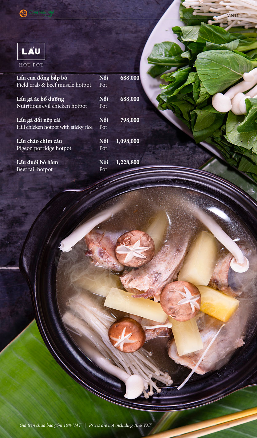 Menu Công Viên Nhỏ 8 