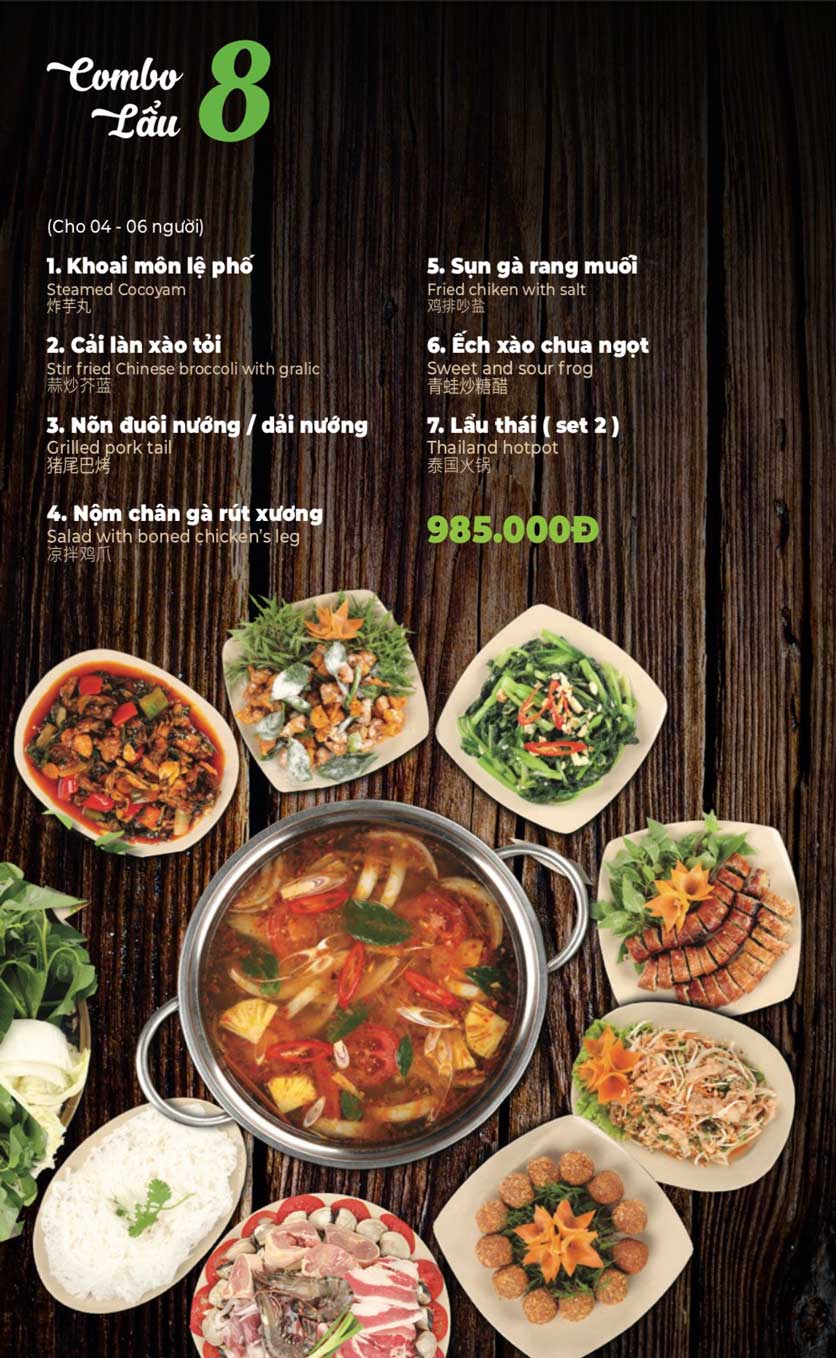 Menu Lẩu Sơn Tùng - Nguyễn Khánh Toàn 10 