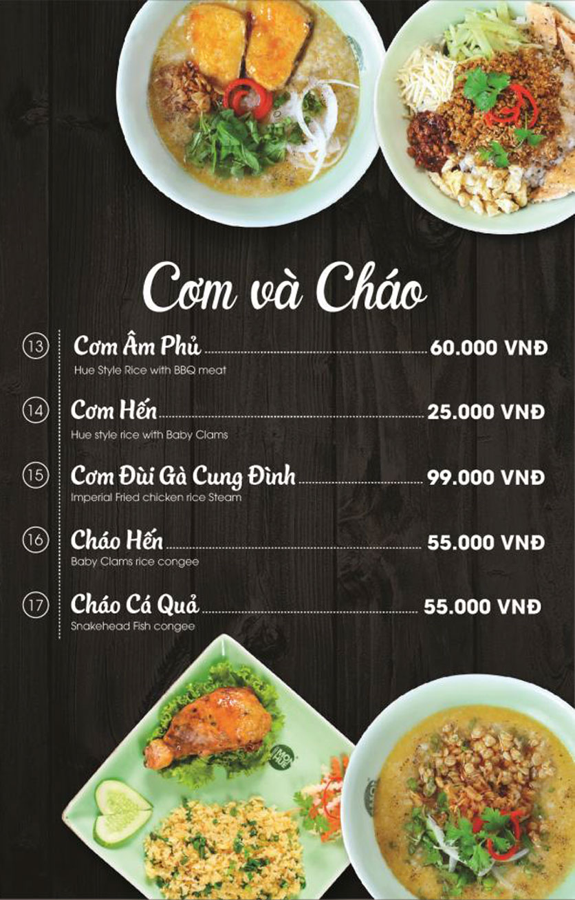 Menu Món Huế – Trần Duy Hưng 17 