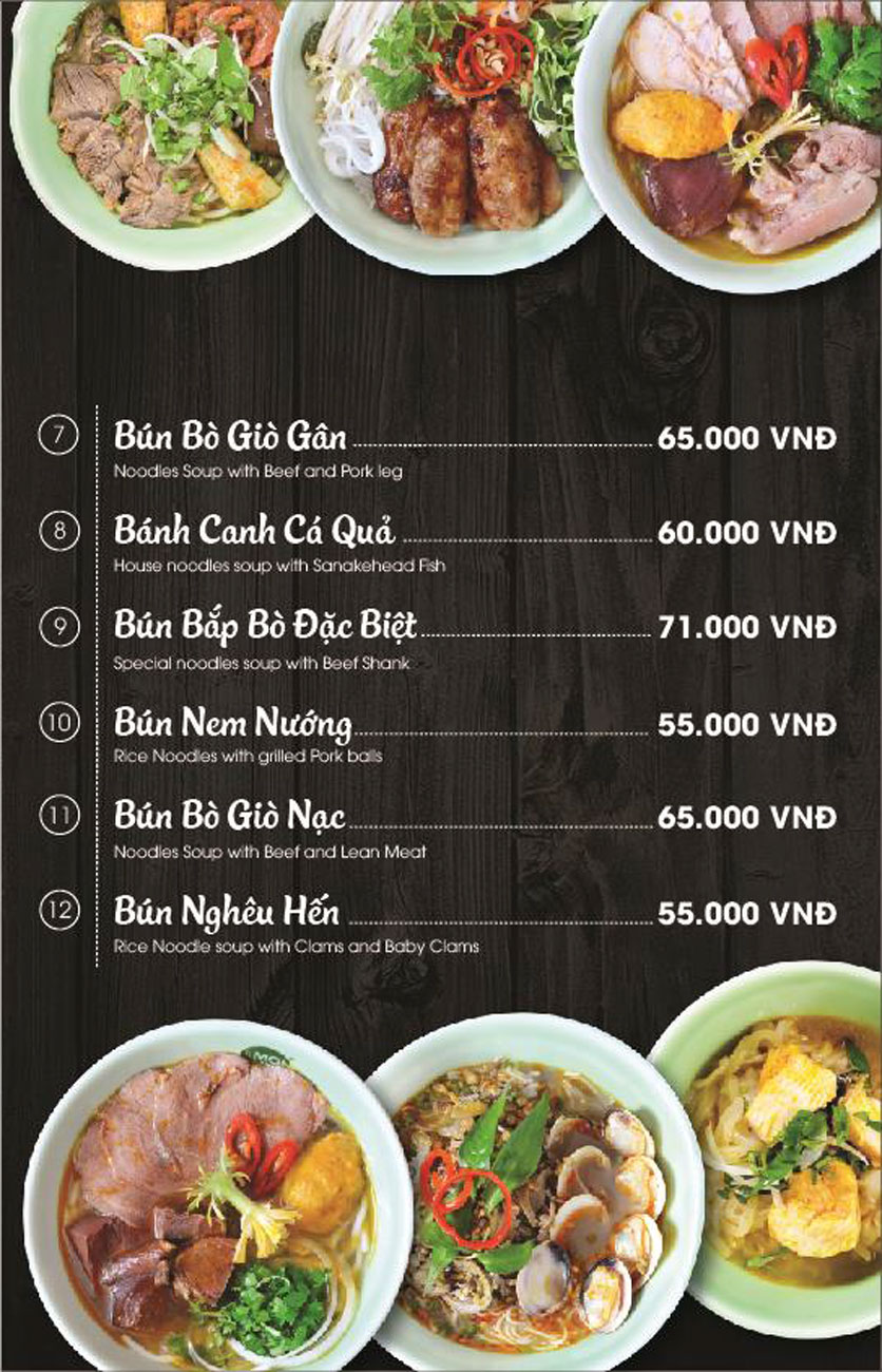 Menu Món Huế – Trần Duy Hưng 19 