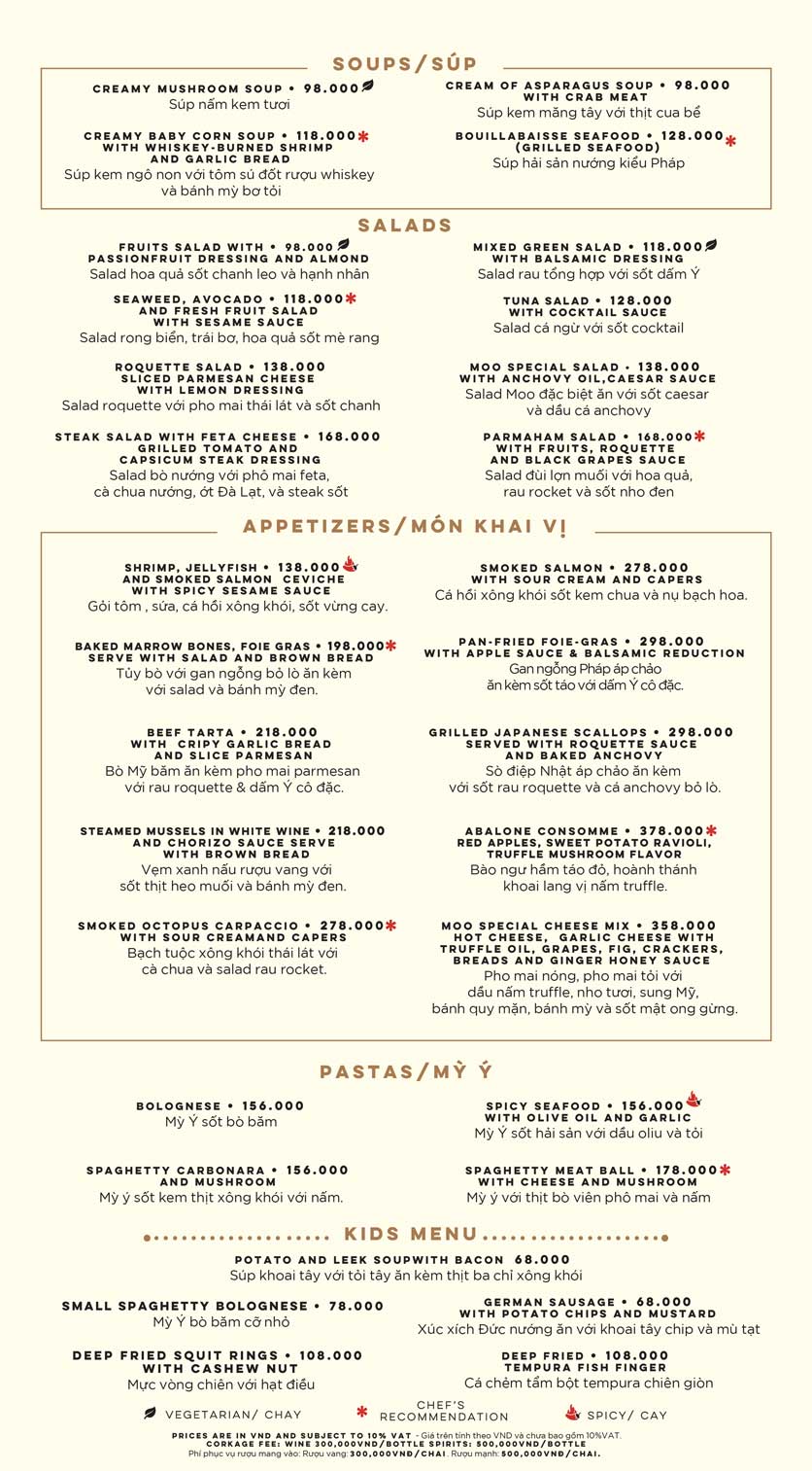 Menu Moo Beef Steak - Nguyễn Thị Định  1 
