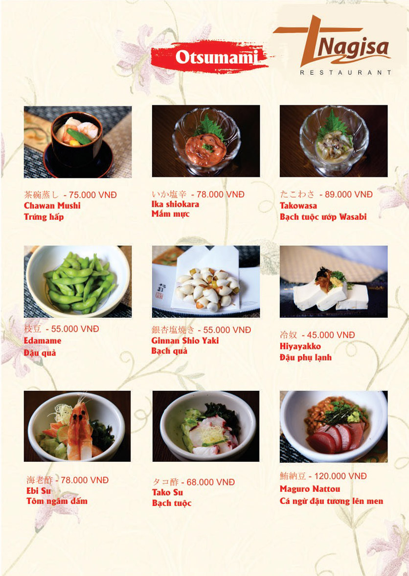 Menu Nhà hàng Nhật Bản Nagisa - Linh Lang 9