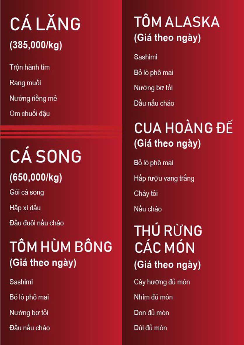 Menu Nấm Tràng An - Phạm Văn Đồng 4 