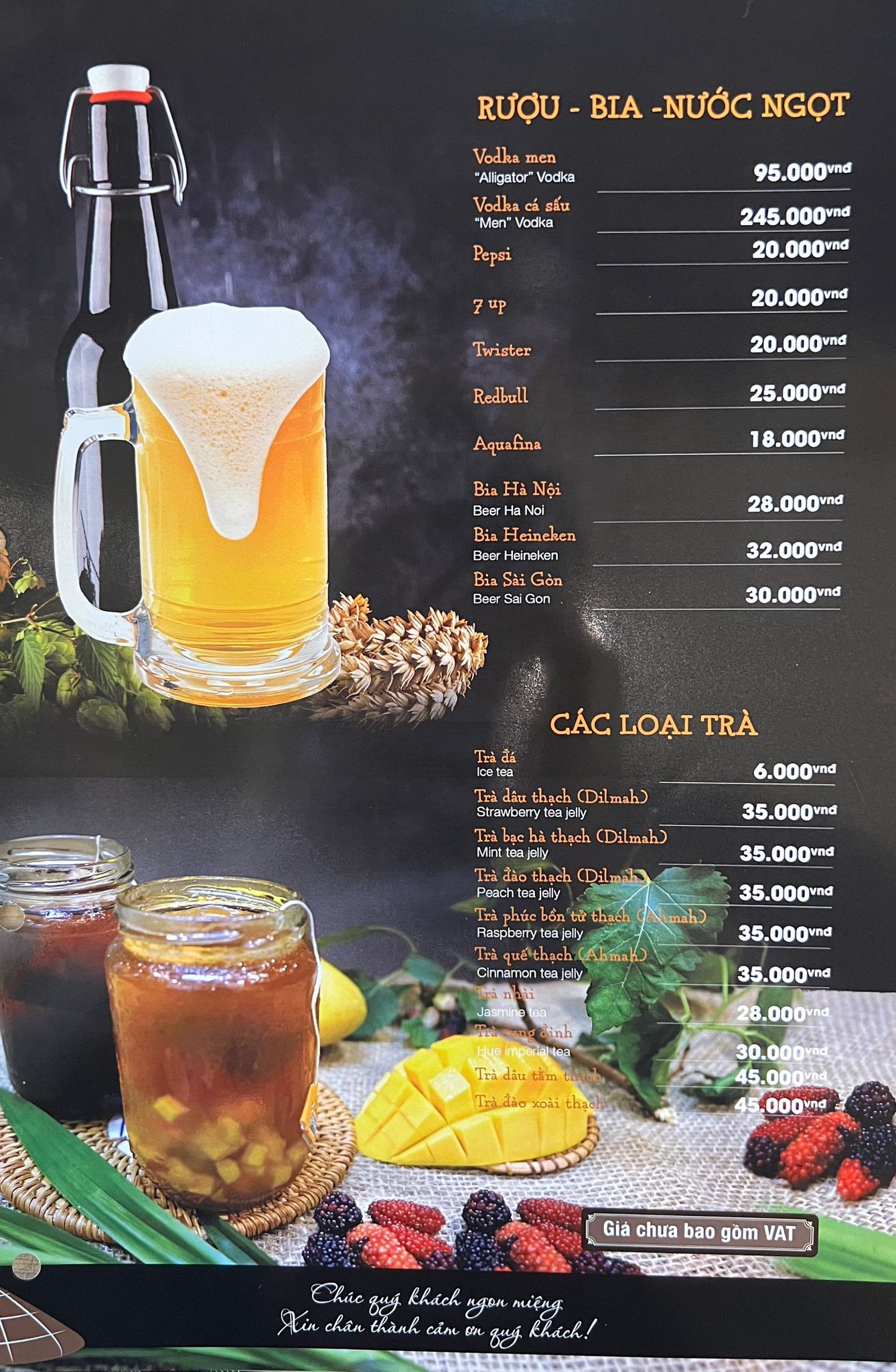 Menu Nét Huế - Mai Hắc Đế 10 