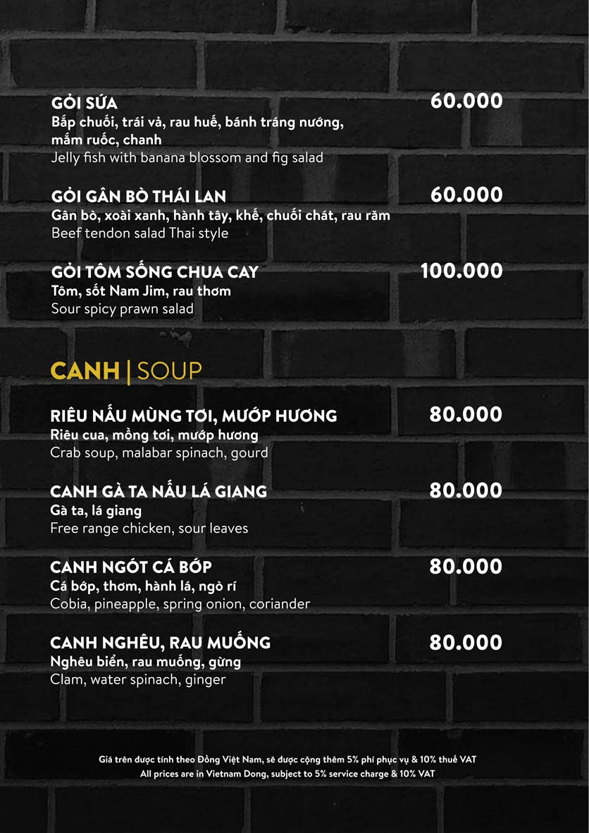 Menu Nhậu Zô - Cocobay Đà Nẵng 3