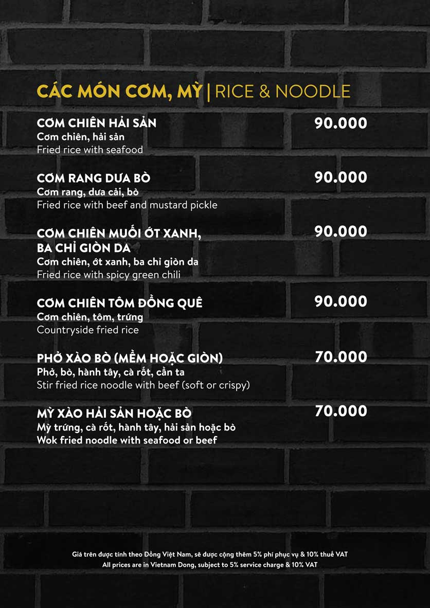 Menu Nhậu Zô - Cocobay Đà Nẵng 8
