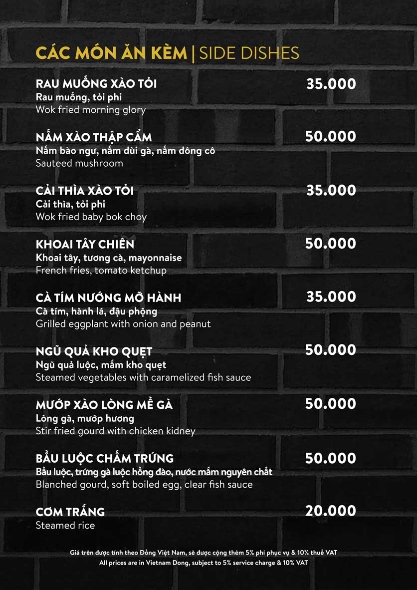 Menu Nhậu Zô - Cocobay Đà Nẵng 9
