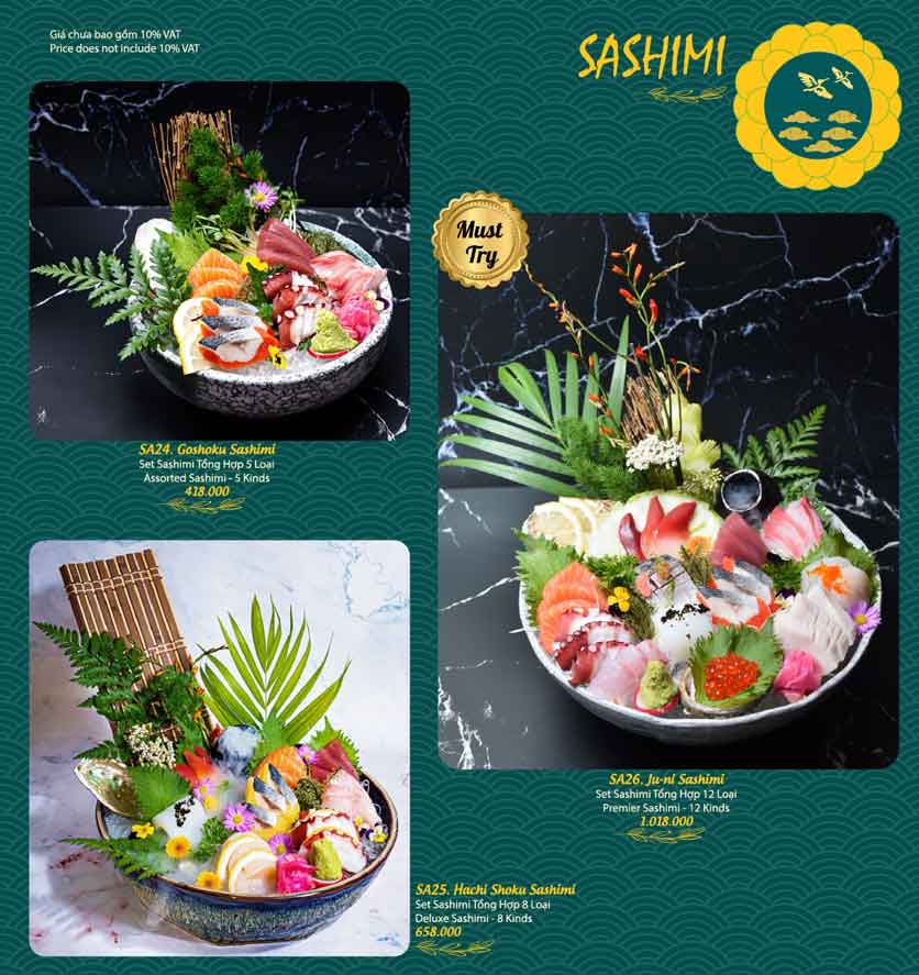 Menu MIYEN - Japanese Fusion Cuisine - Pasteur 21 