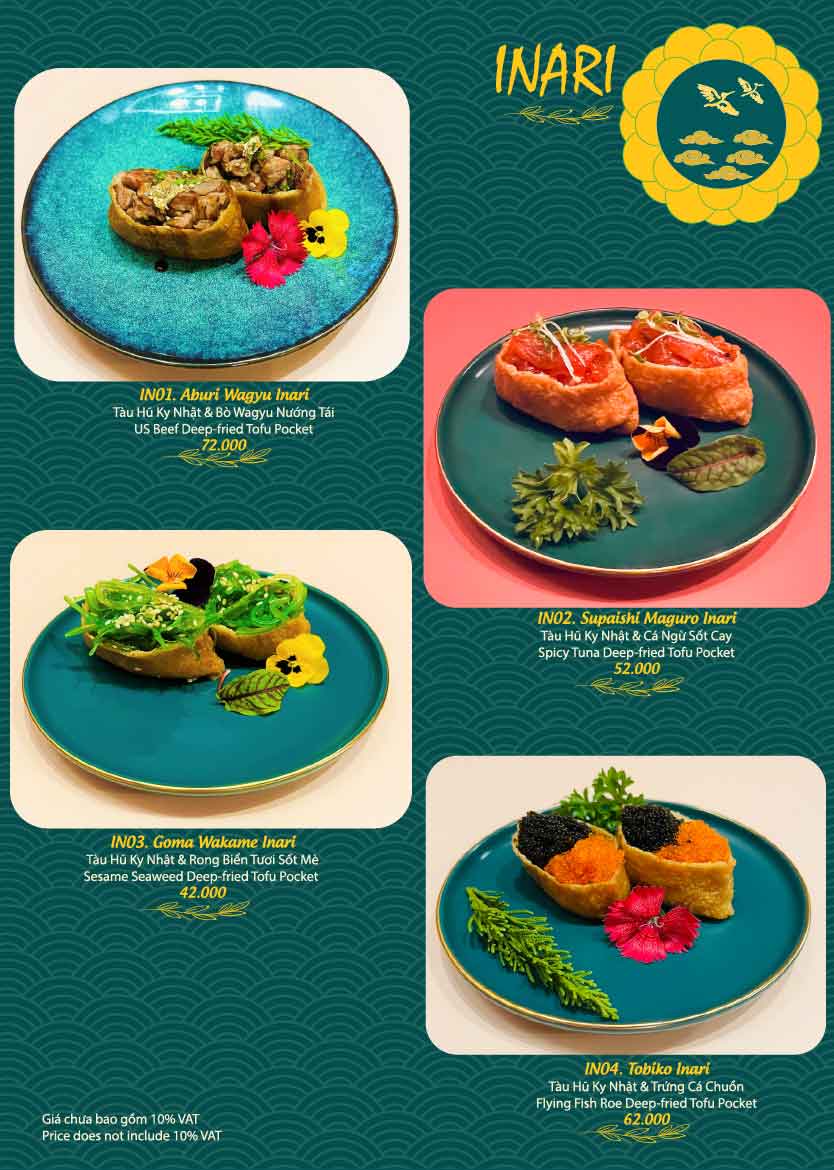 Menu MIYEN - Japanese Fusion Cuisine - Pasteur 22 