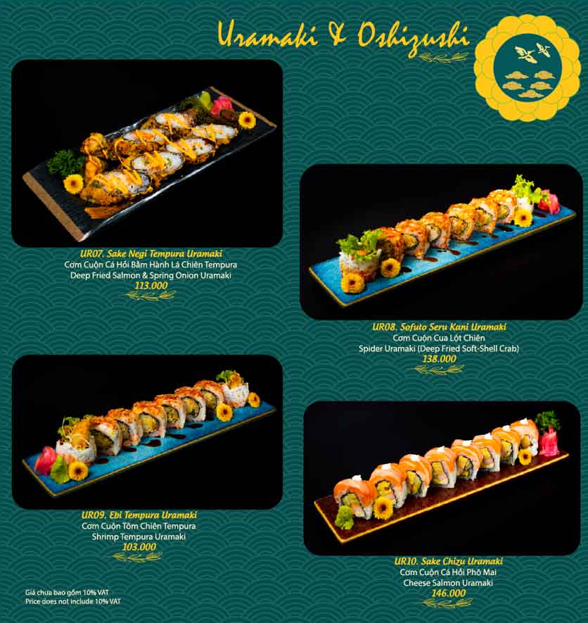 Menu MIYEN - Japanese Fusion Cuisine - Pasteur 31 