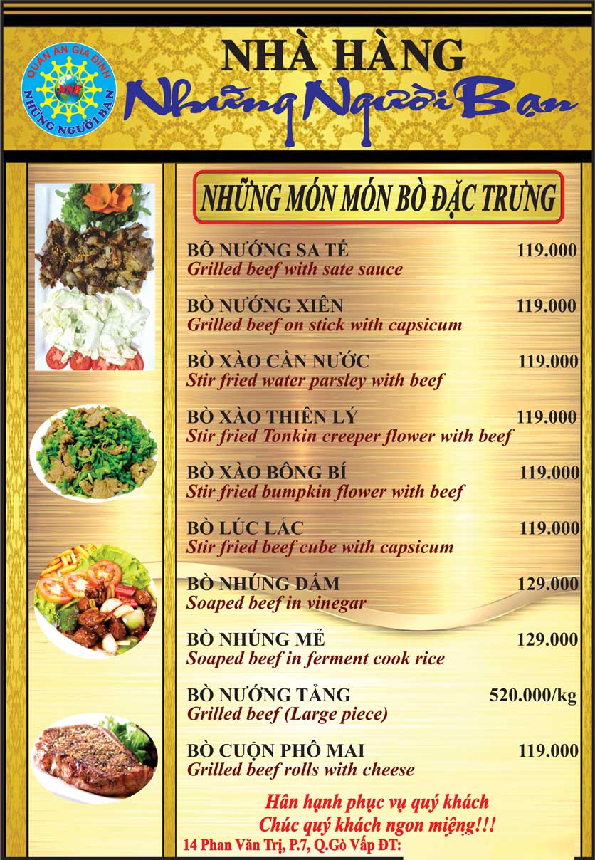 Nhà hàng Những Người Bạn - Phan Văn Trị | Ẩm thực Việt