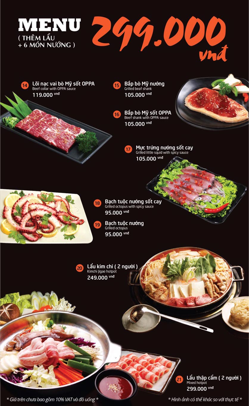 Menu Oppa BBQ - Trần Phú 1