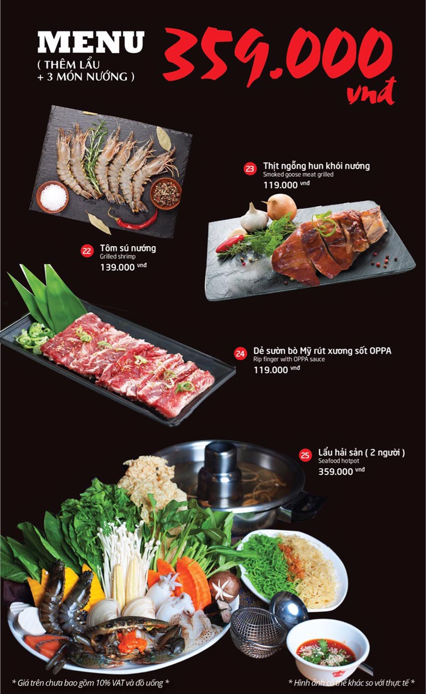 Menu Oppa BBQ - Trần Phú 3