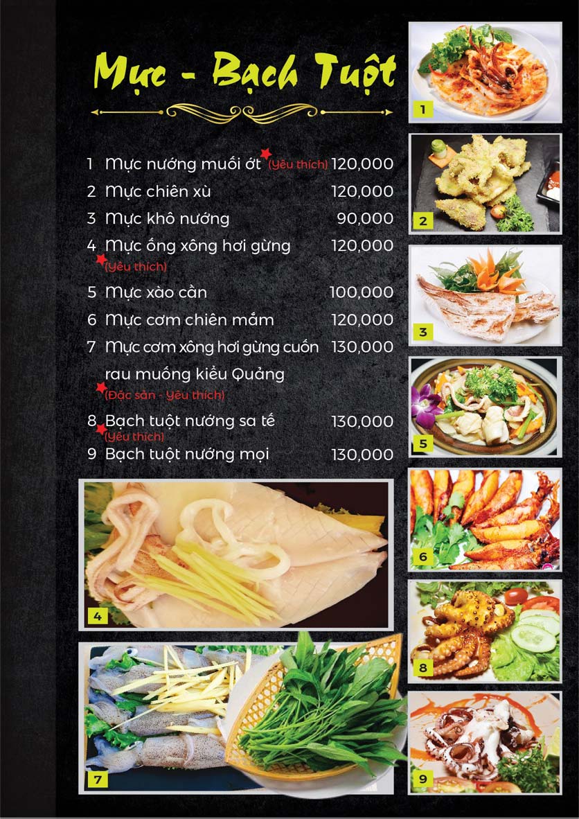 Menu Organic Restaurant - Hồ Nghinh 21 